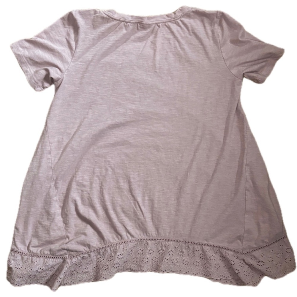 Logo By Lori Goldstein Dusty Mauve Floral Swing Shirt XS Cottage Core Romance - Picture 4 of 4
